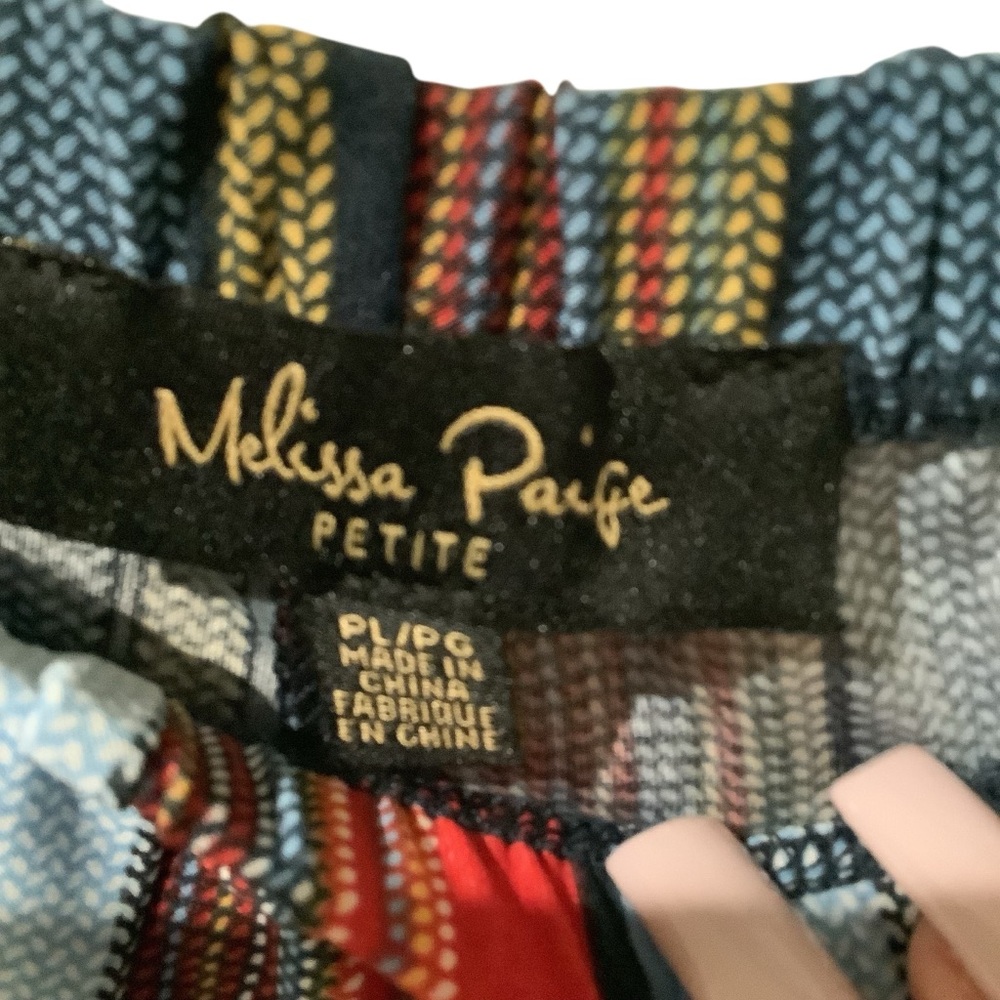Melissa Paige Colorful Striped Women’s Palazzo Pants BRAND NEW Petite L - Picture 7 of 9